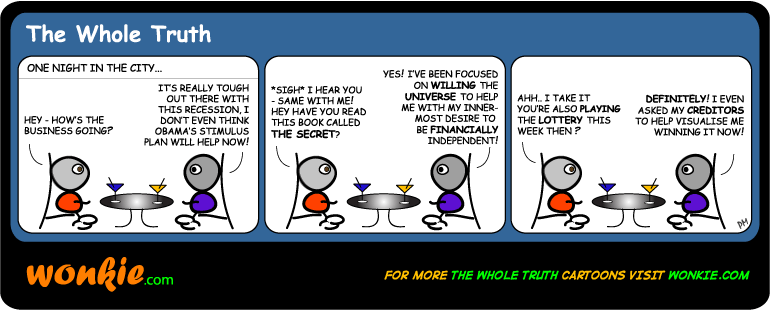win lottery to clear debt recession cartoon When times are tough - Play the Lottery