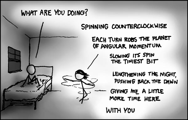 XKCD – Angular Momentum comic My favourite XKCD cartoon